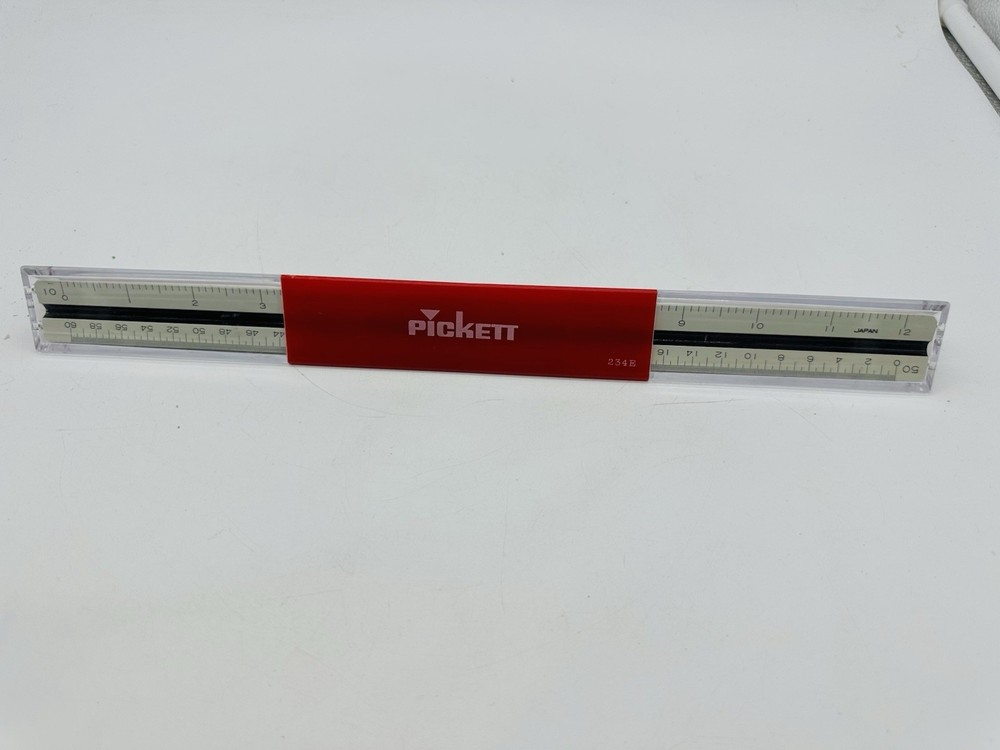 Pickett Architecture Scale 234-E Drafting Drawing Ruler 3 Sided 234E Engineer