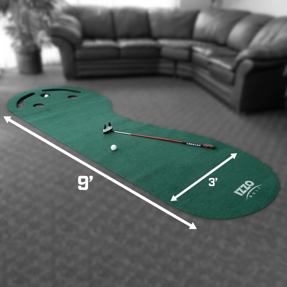 Golf 3' x 9' Three-Hole Putting Mat - Indoor Putting Training Aid