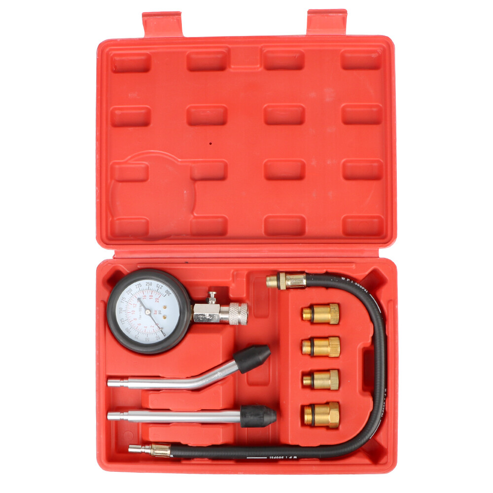 Small Engine Cylinder Compression Gauge Tester Kit Gas Diagnostic Tester Set