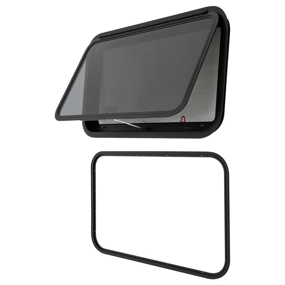 RV Exit Window Push Out Glass Camper Window 36*20 In Rectangular Venting Window