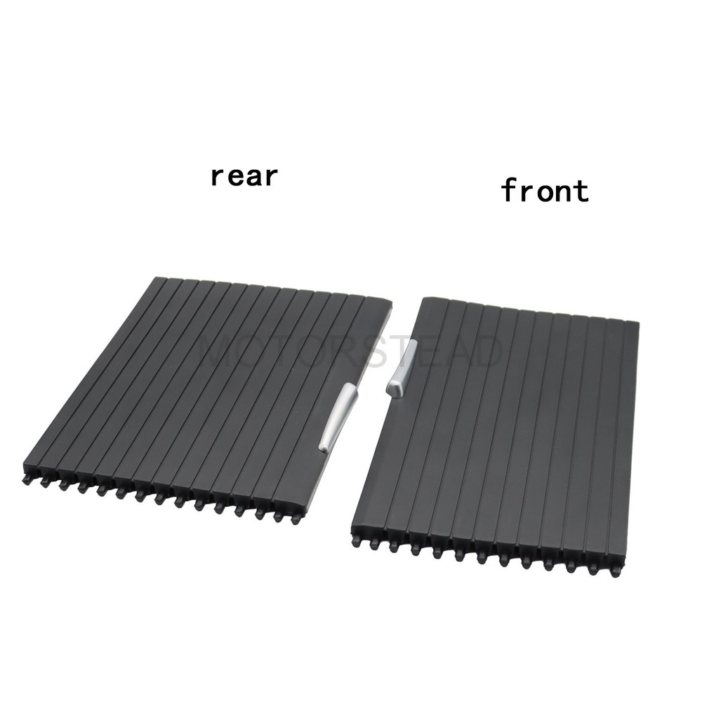 2PCS Console Cup Holder Roller Blind Cover Tray For 2007-2014 BMW X5 X6 E70 E71