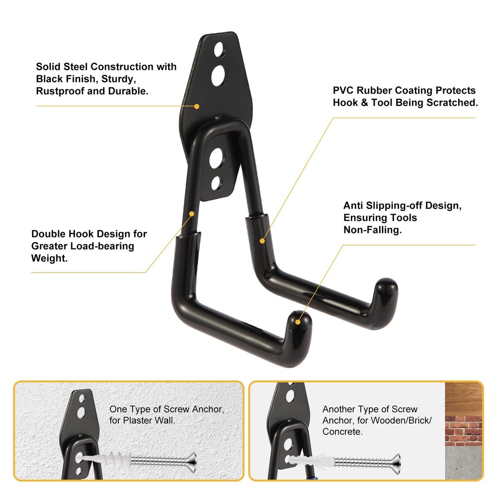 Garage Hook Heavy Duty Wall Storage Hangers, 30 Pack Garage Storage Hooks Ste...