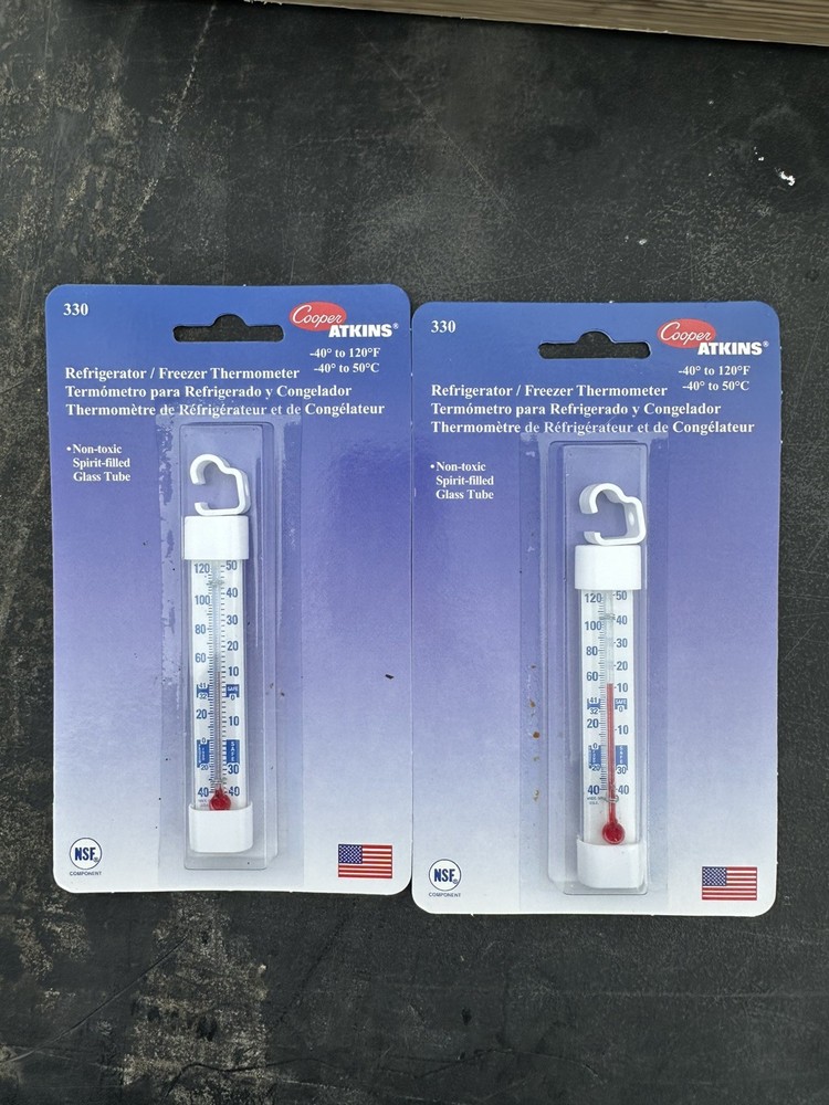 Refrigerator Freezer Thermometer New 2x