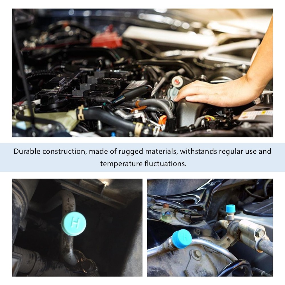 2PCS R134a AC System Valve Caps High Low Leakproof Dustproof Covers