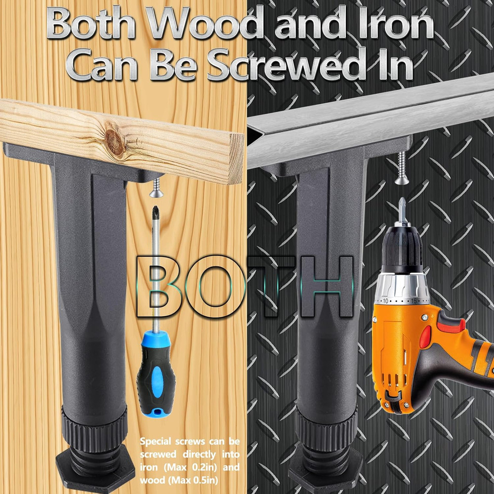 2PC Bed Frame Support Legs Stabilizer Replacement Universal Slat Reinforcement 5