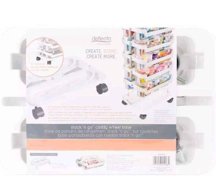 Stack N'Go Wheel Base-White (Pack of 1)