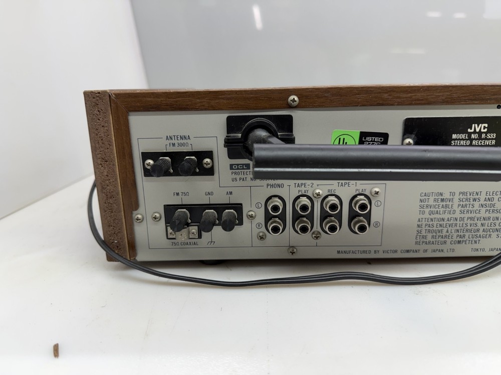JVC R-S33 Stereo Receiver w/ Graphics Equalizer