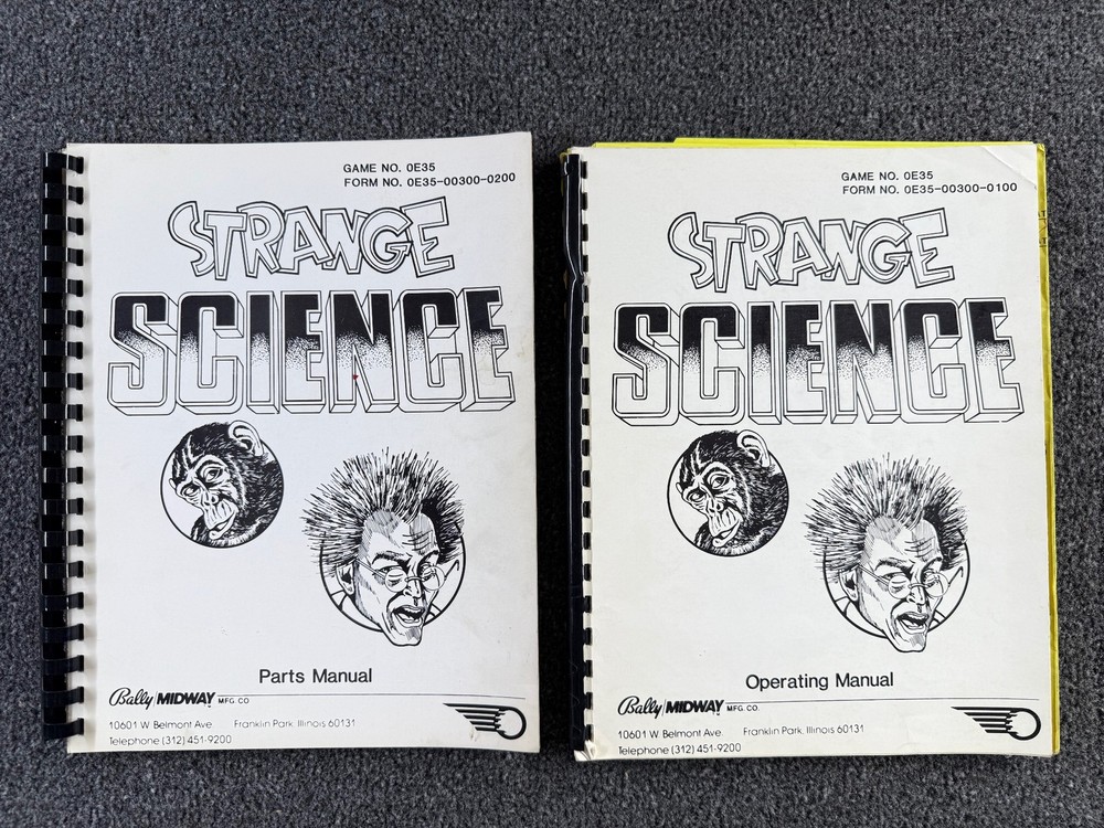 Bally Strange Science Pinball Machine Game Manual Schematics COMBO ORIGINAL
