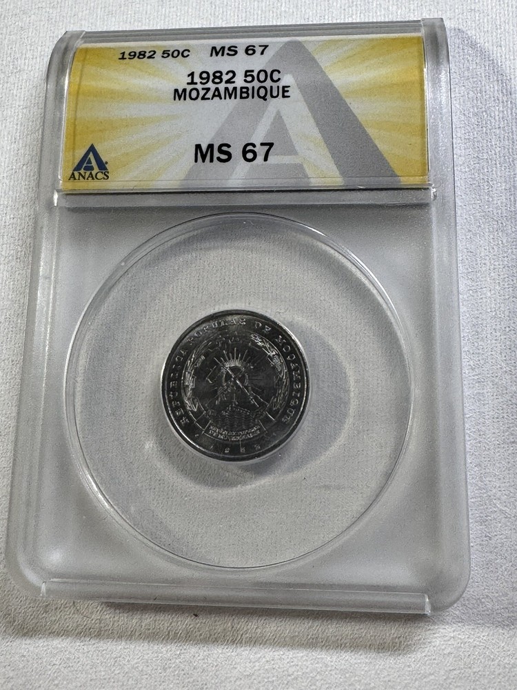 1982 Mozambique 50 Centavos Graded MS 67 by ANACS