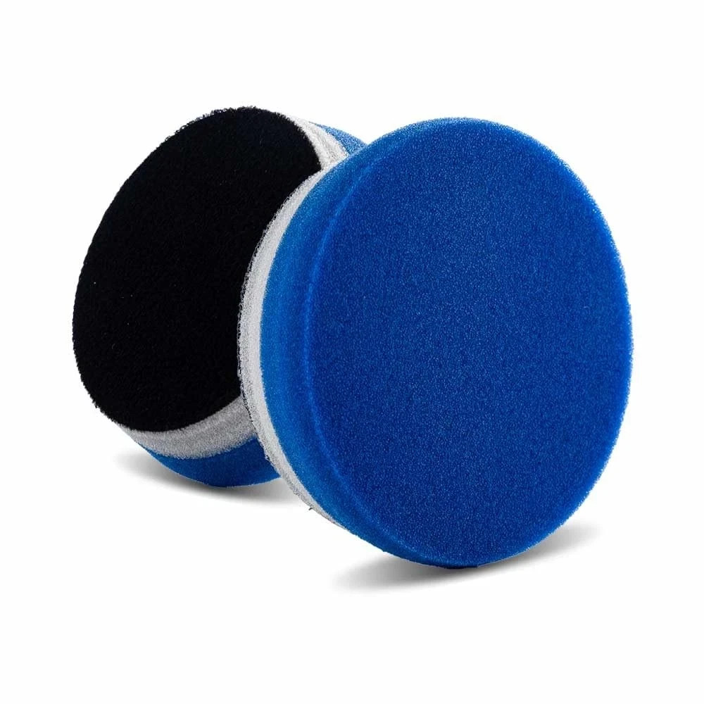 3.5" Blue Foam Polishing Pad Medium Grit Hook & Loop Buffer Pad