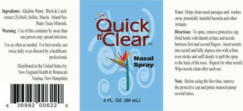 Quick n’ Clear™ Nasal Spray 2oz. (60mL)