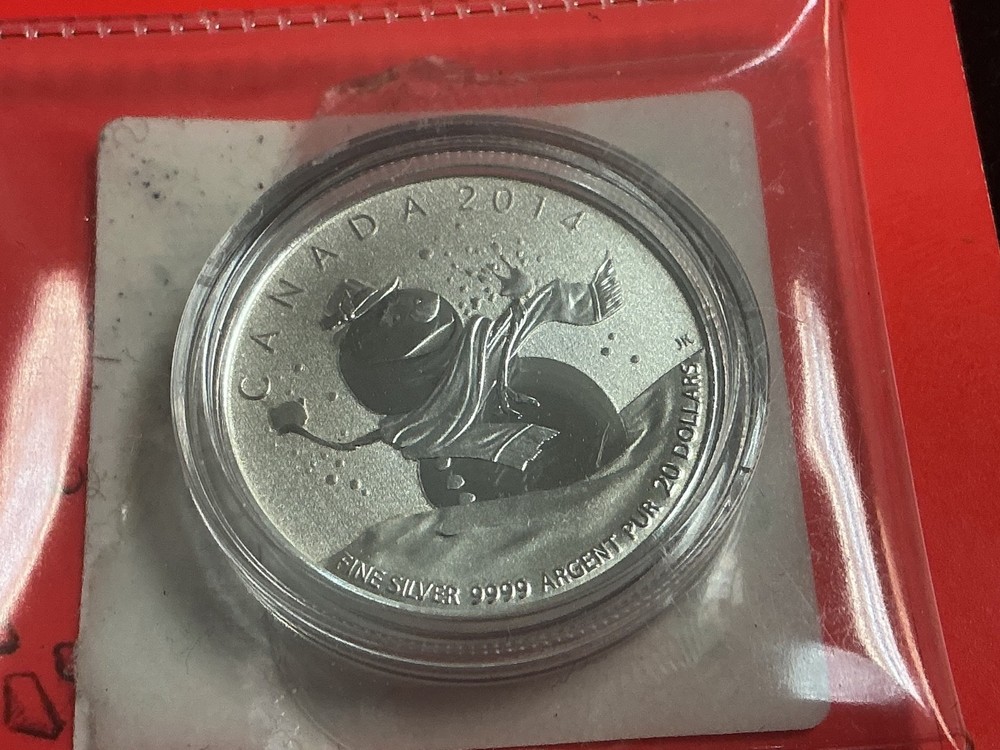 2014 CANADA $20 SNOWMAN SILVER COIN