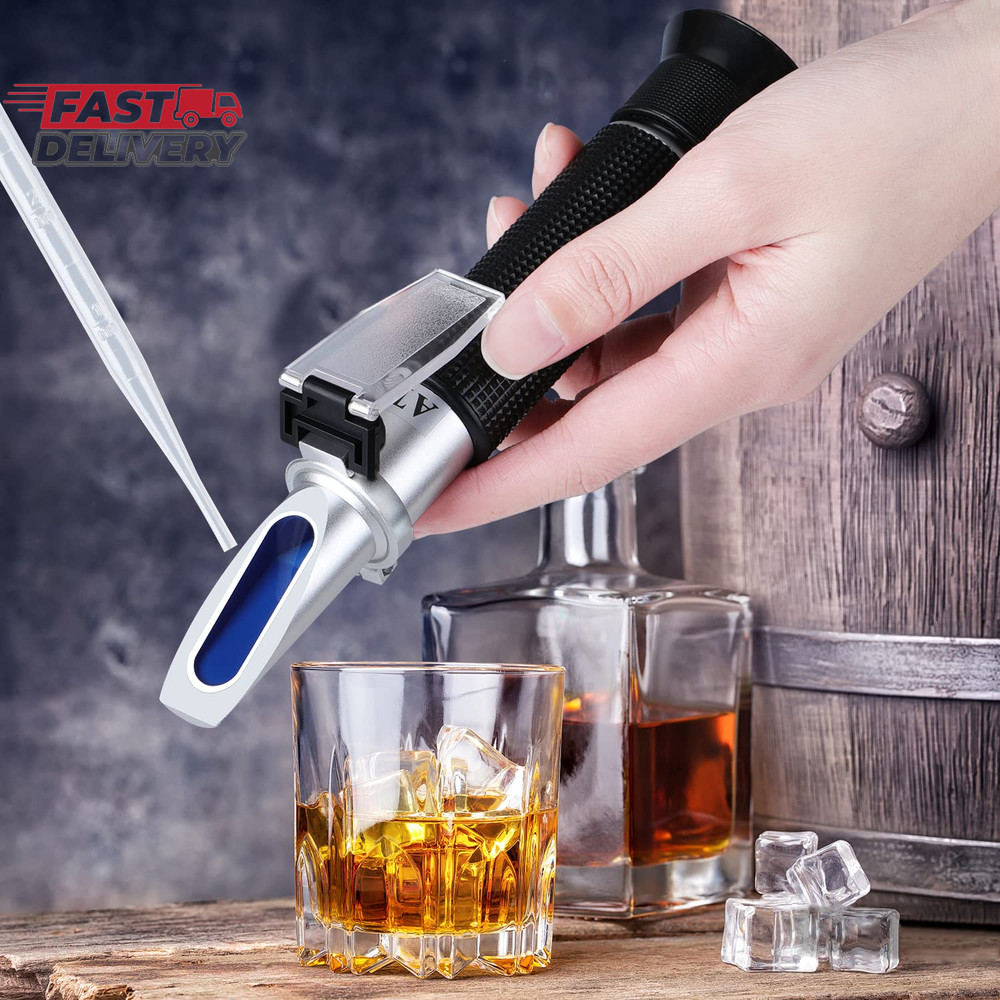Optics Alcohol Refractometer Automatic Temperature Compensation Alcohol Meter 0~