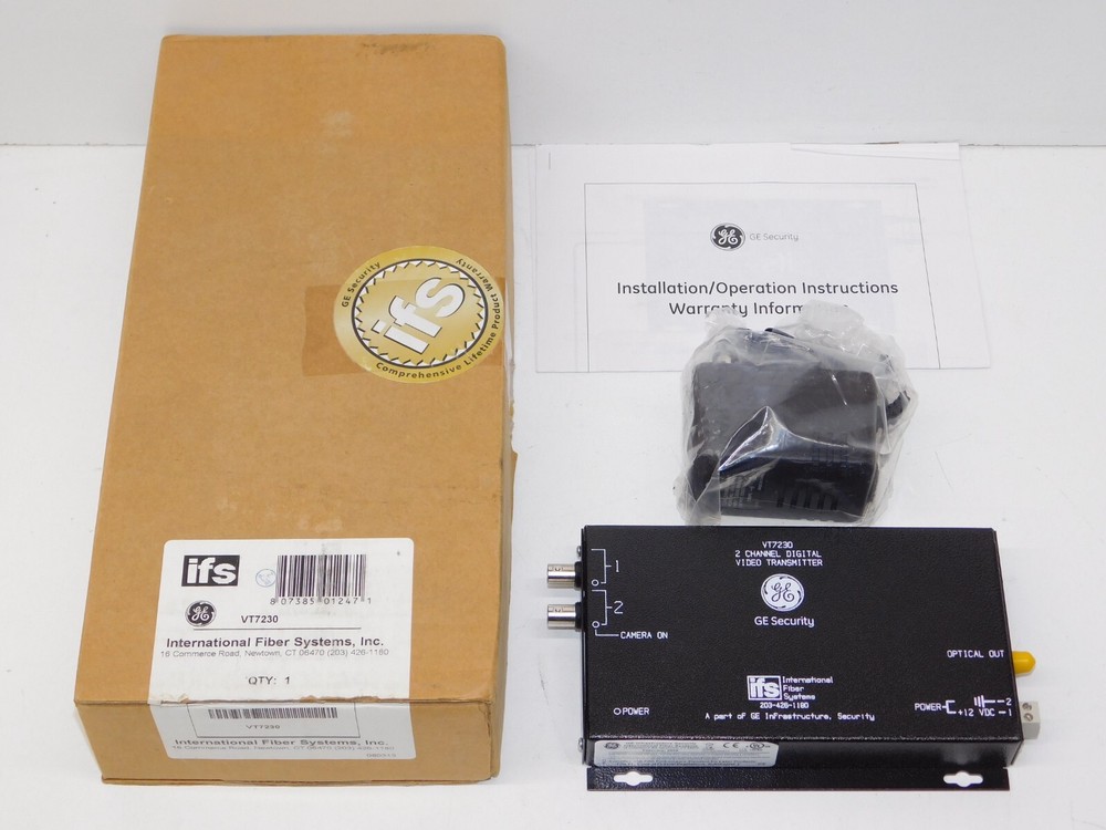 New GE Security IFS VT7230 2 Channel Digital Video Transmitter Module Unit + Box