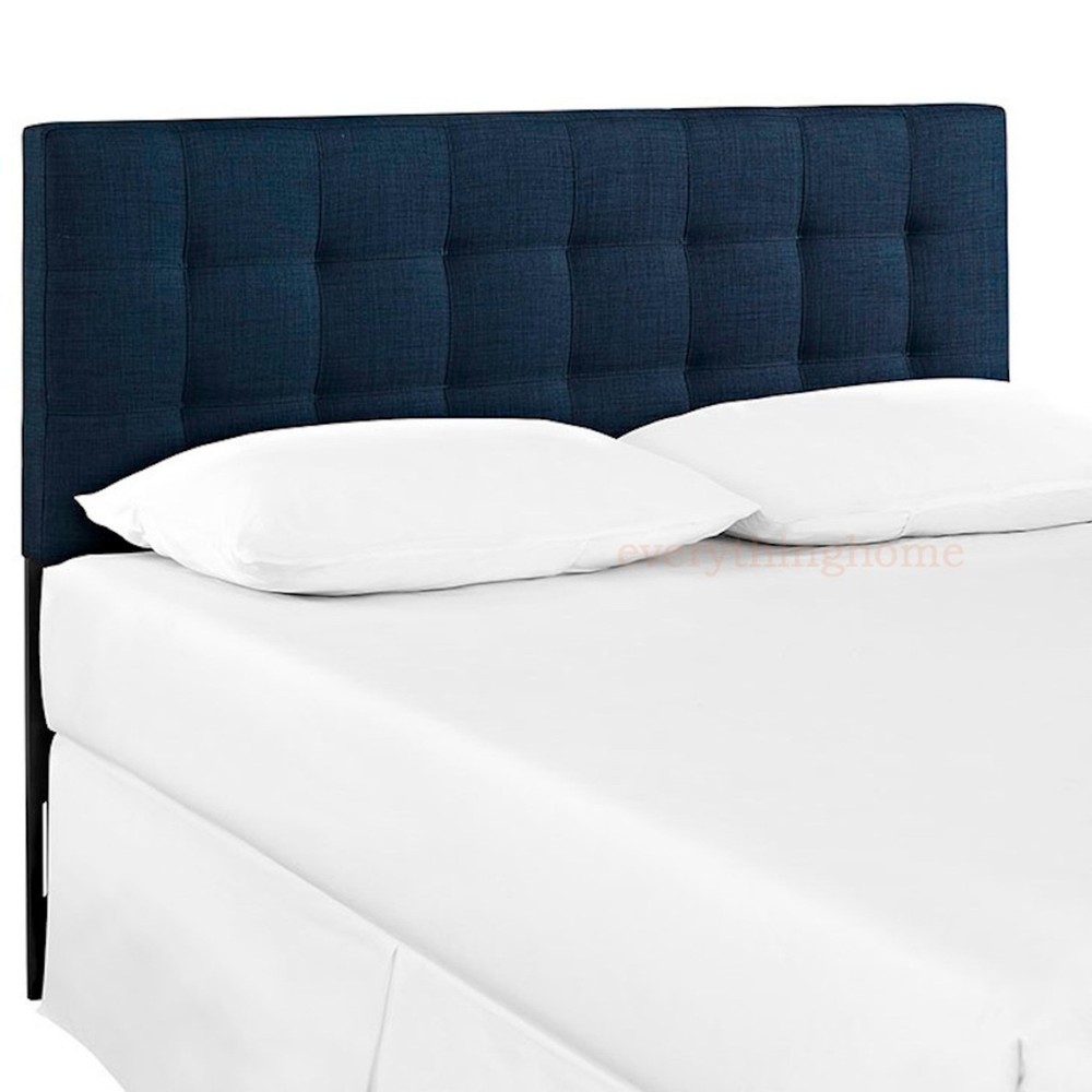 King Fabric Headboard Button Tufted Upholstered Beige, Gray, White, Navy Blue