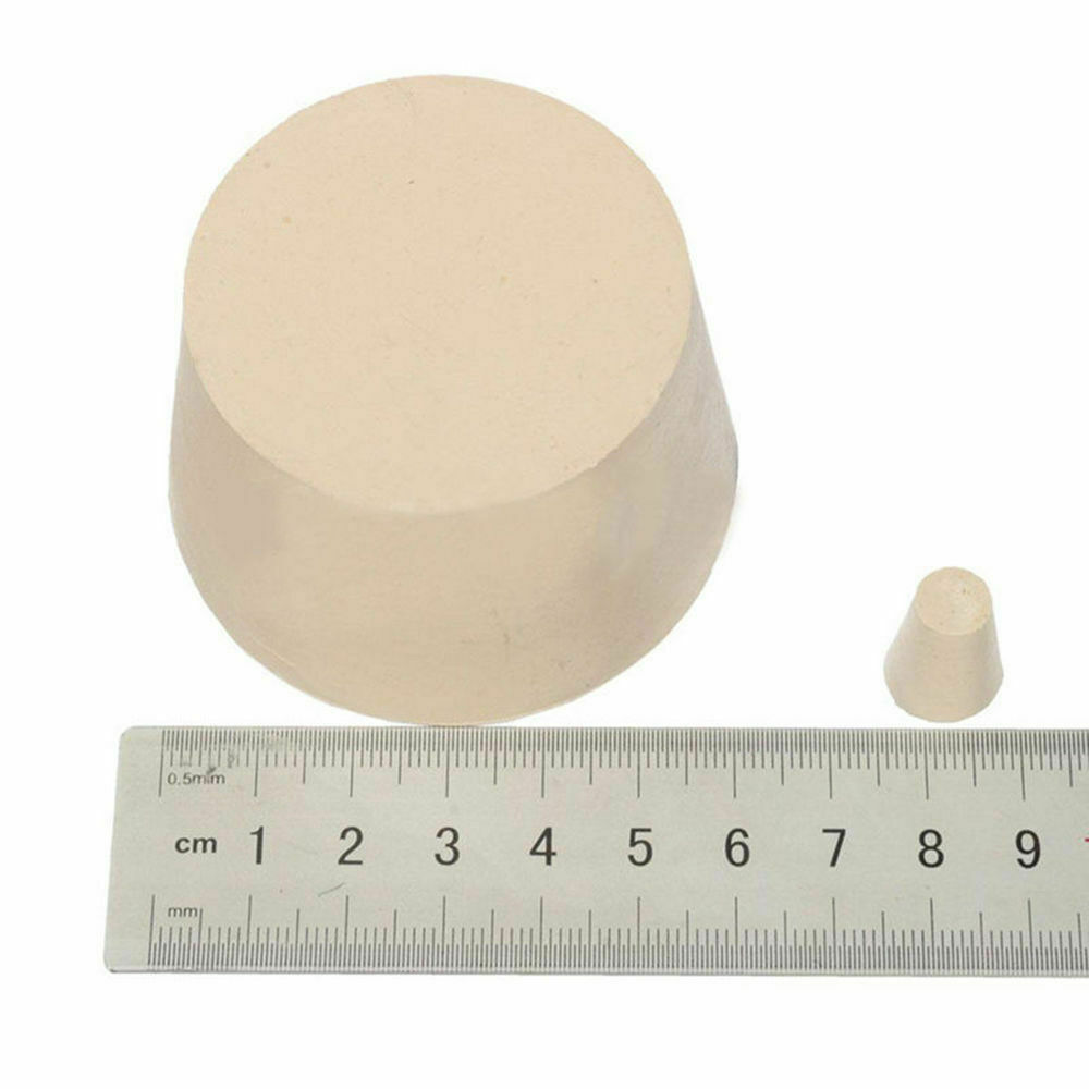 Solid Rubber Stopper Bung Laboratory Engine Seal Flask Tapered Tube Plug 15 Size