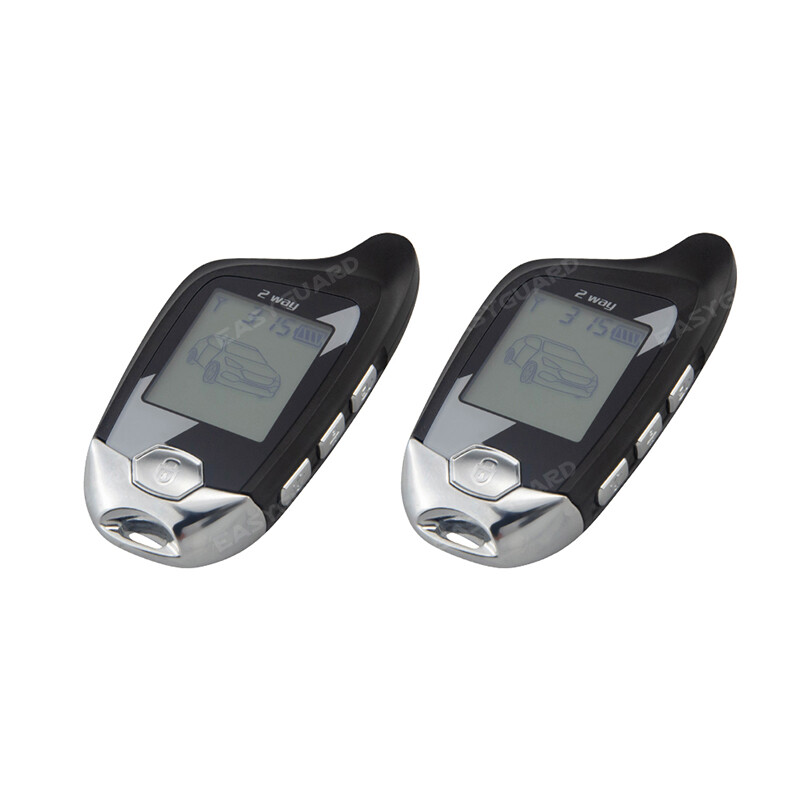 EASYGUARD 2 Way Car Alarm Remote Engine Start Timer Engine Start LCD Display