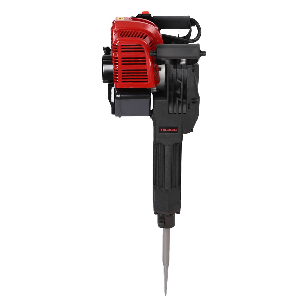 55J Gasoline Powered Demolition Jack Hammer Concrete Breaker w/ 2 Chisel Bits