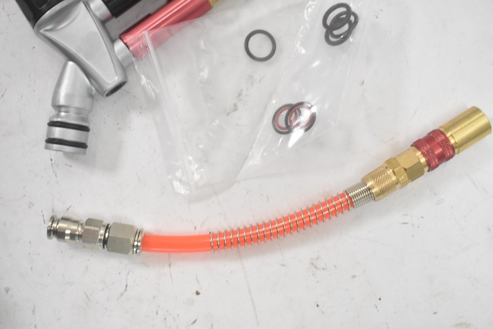 Air Fluid Transfer System Replacement Tools Coiled Air Hose Red/Blue/Orange