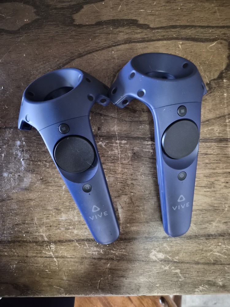 HTC Vive Pro Blue PC VR Headset Bundle with Controllers & Base Stations