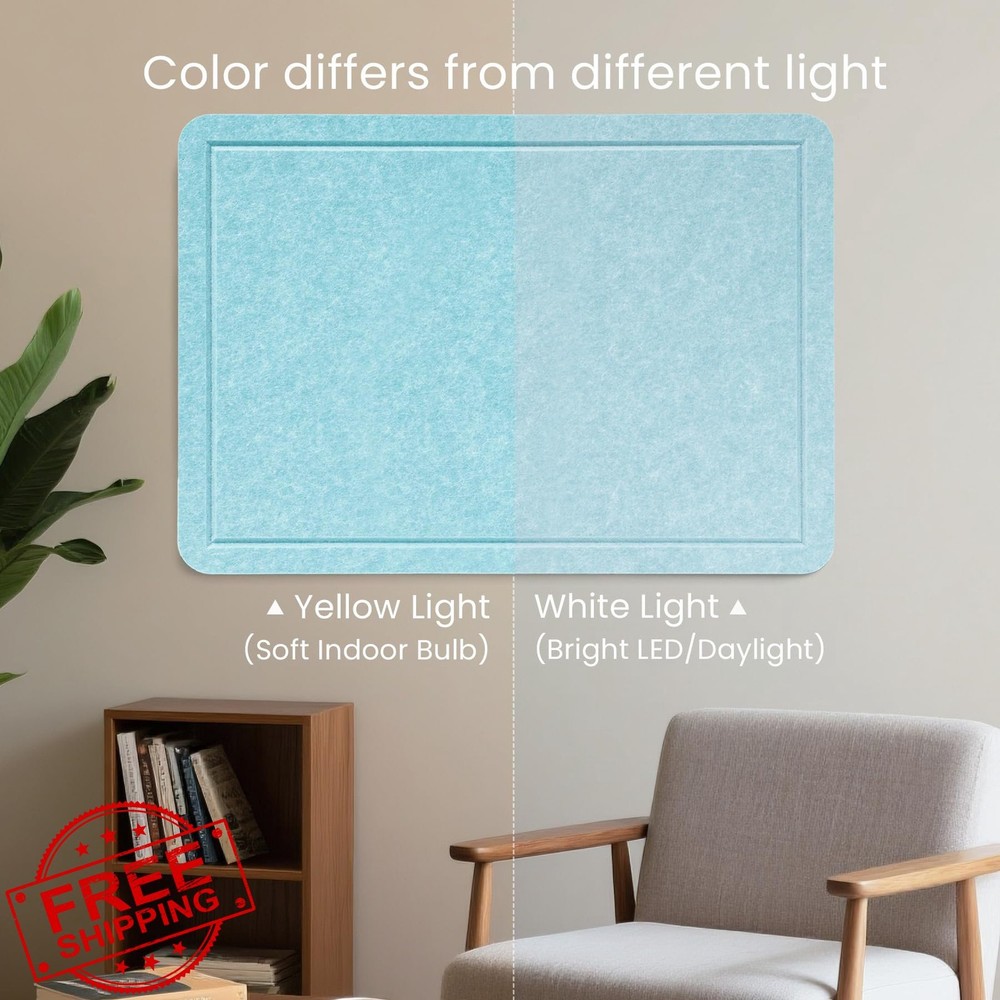 Lightomorrow Light Blue Felt Bulletin Board 24x18"