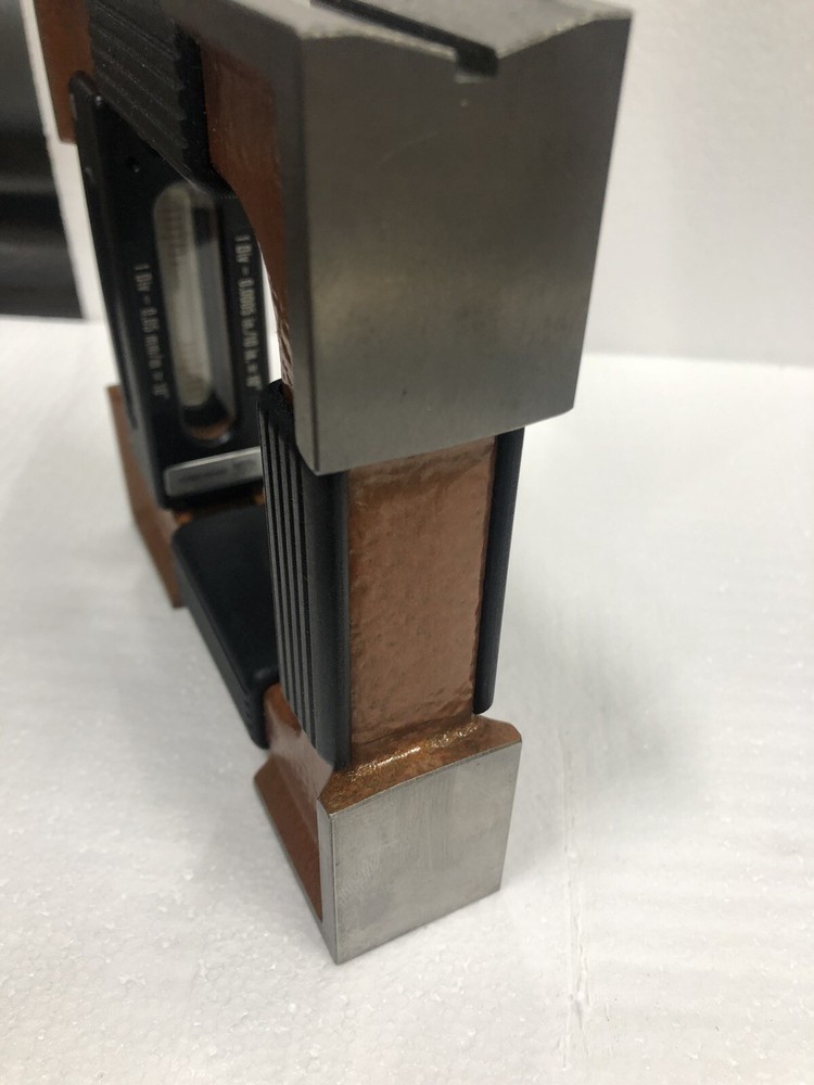 Tesa Precision Spirit Level W/ Frame Alignment Flat Cylindrical Surfaces 6”x6”