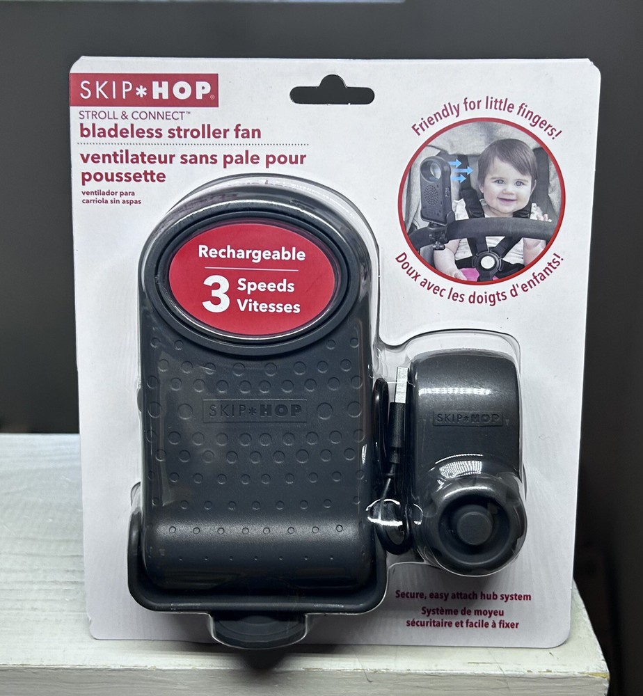 Skip & Hop Stroll & Connect Blameless Stroller Fan- Rechargeable 3 Speeds