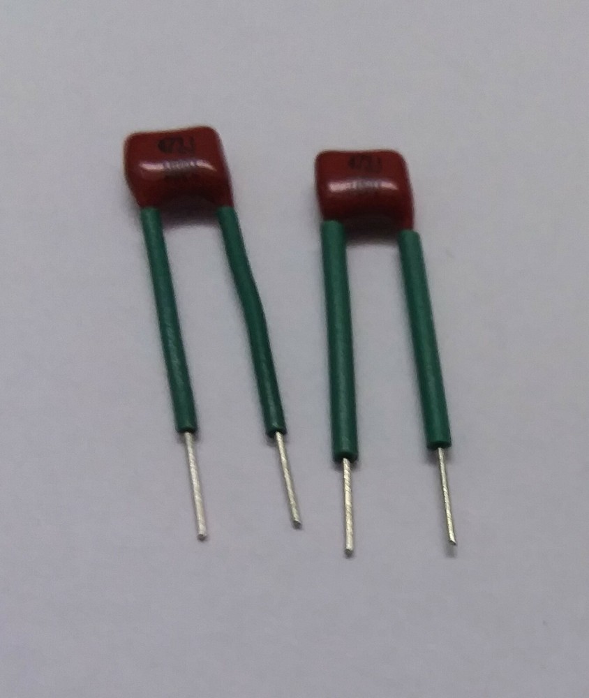 CBB tone capacitors (2) .047uf 100V polyester film cap for single coils
