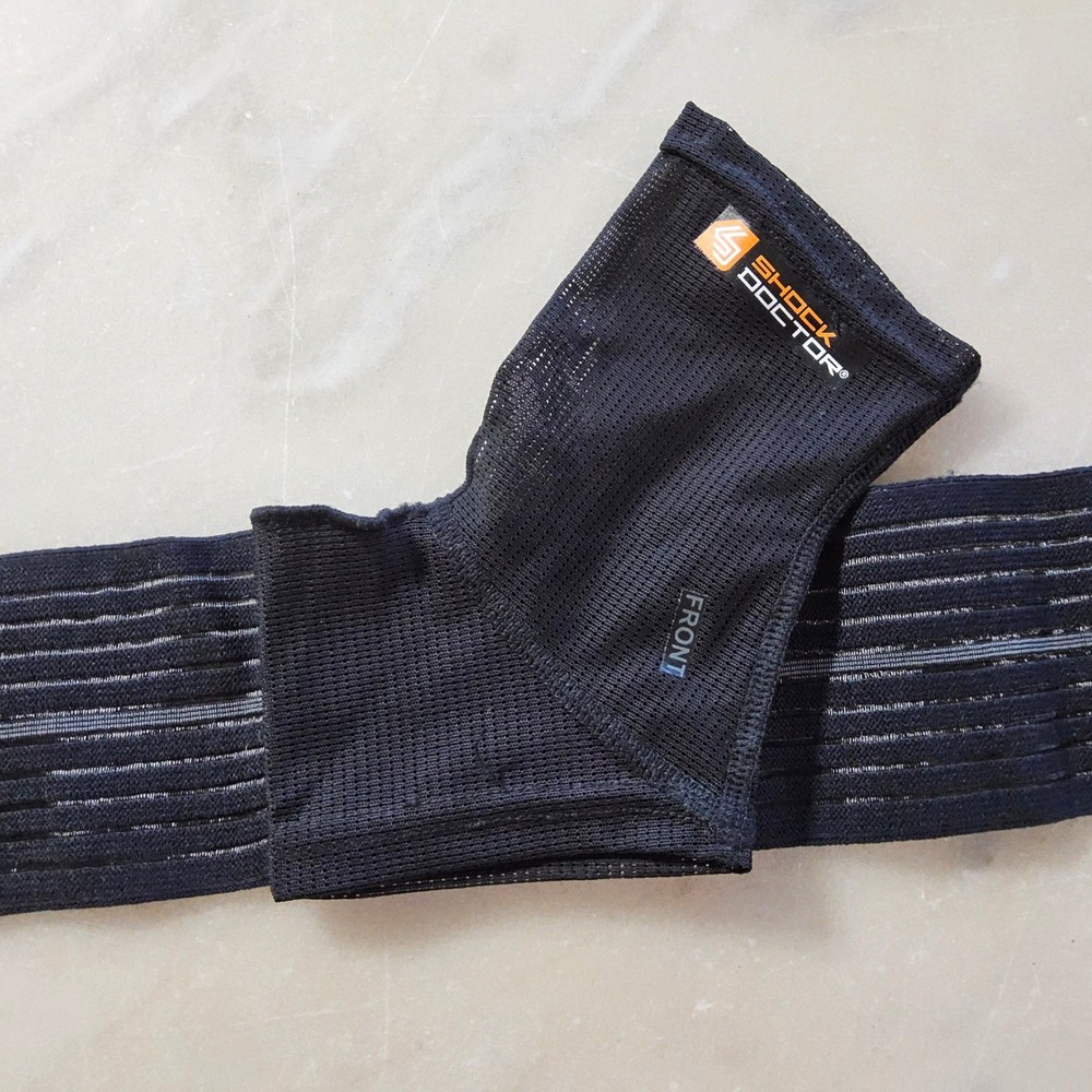 Shock Doctor B45 Ankle Sleeve with Compression Wrap Support Adjustable Black