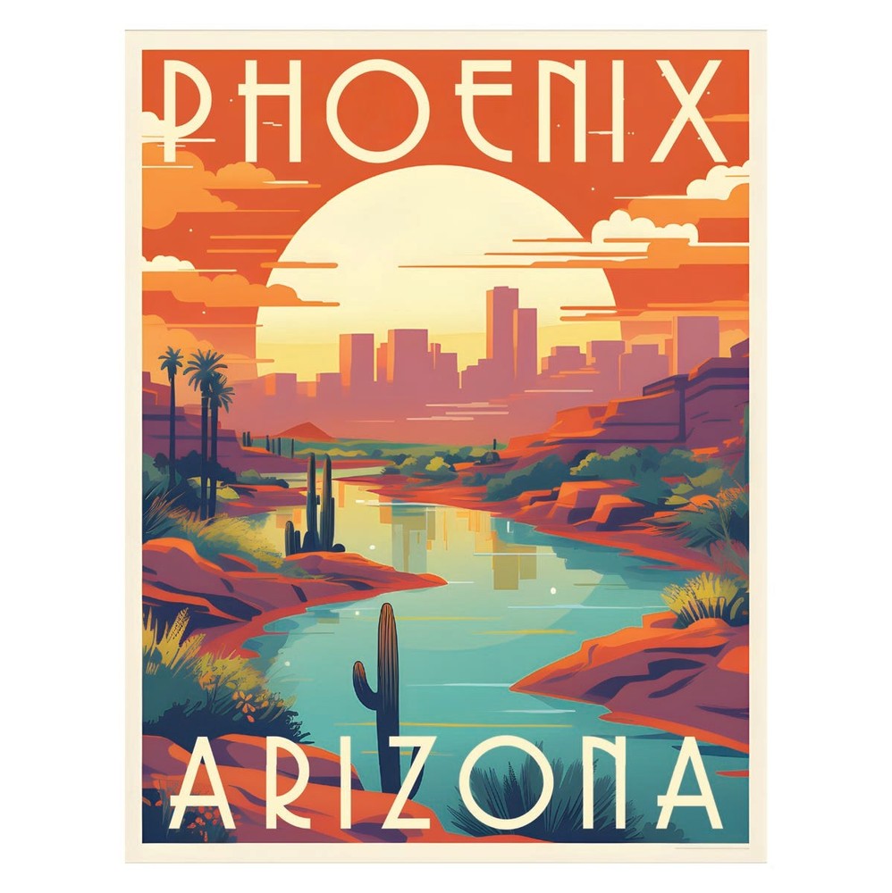 Phoenix Arizona Souvenir Decorative Flat Magnet or Sticker