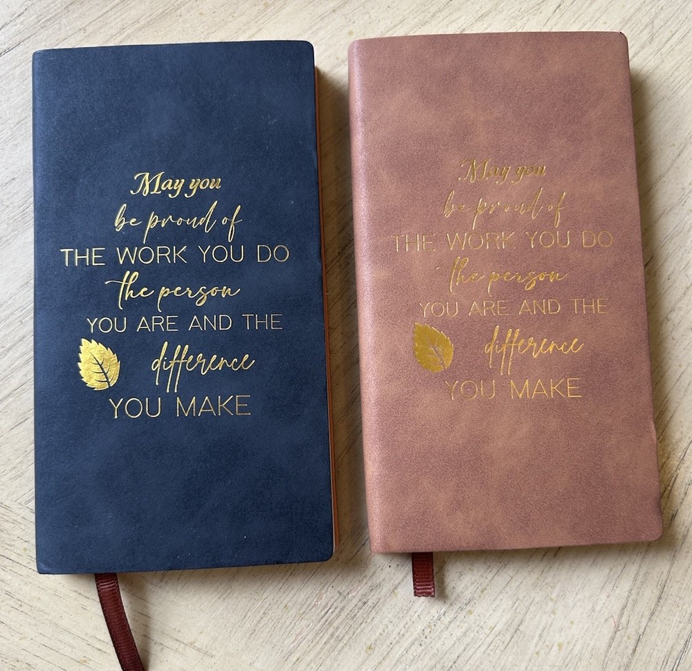 2 Notebook Journal Notepad Lined for Journalist Employee Appreciation Present