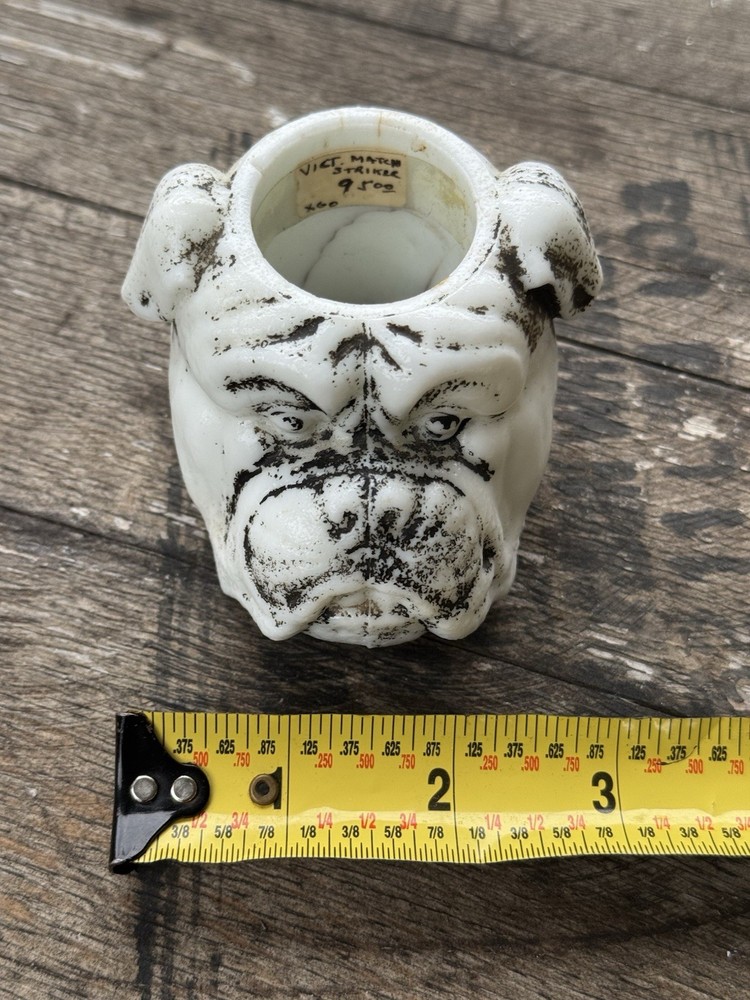 Antique Victorian Bull Dog’s Head Match Striker