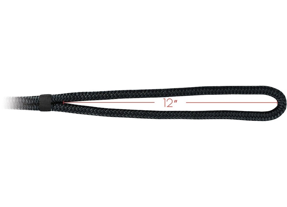 Extreme Max 3006.2117 BoatTector Double Braid Nylon Dock Line - 1/2" x 20' Black