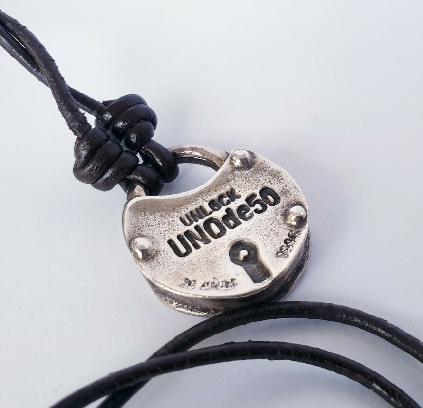 Vintage Solid Silver Italian made Pendant  UNOde50