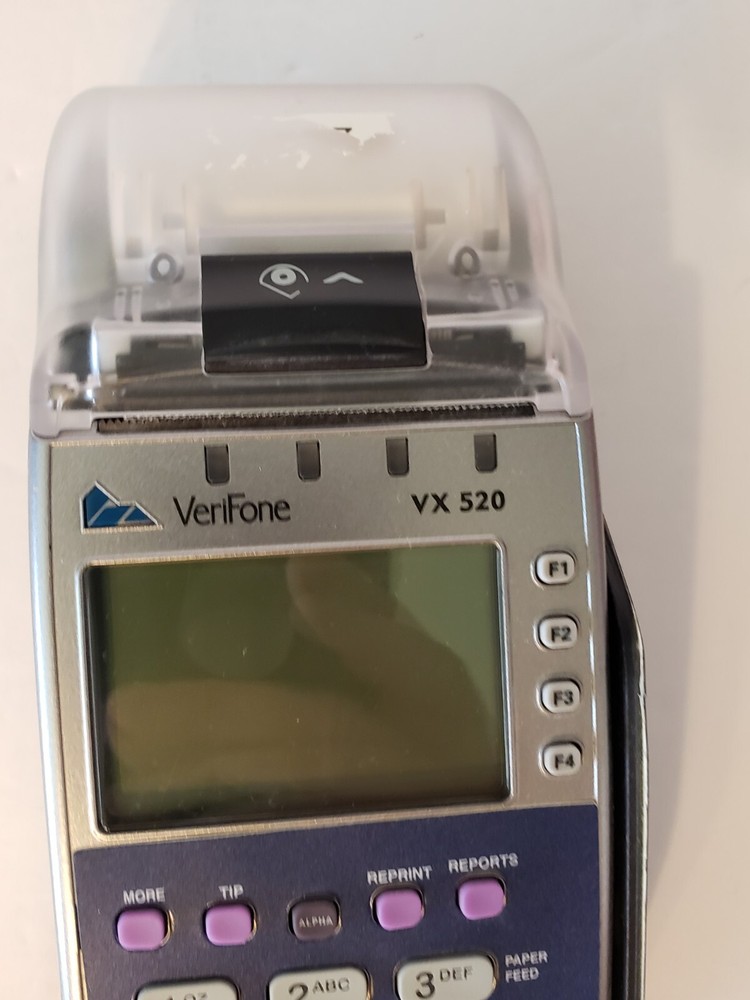 Verifone Credit Card Machine Terminal Reader Model VX520 Silver