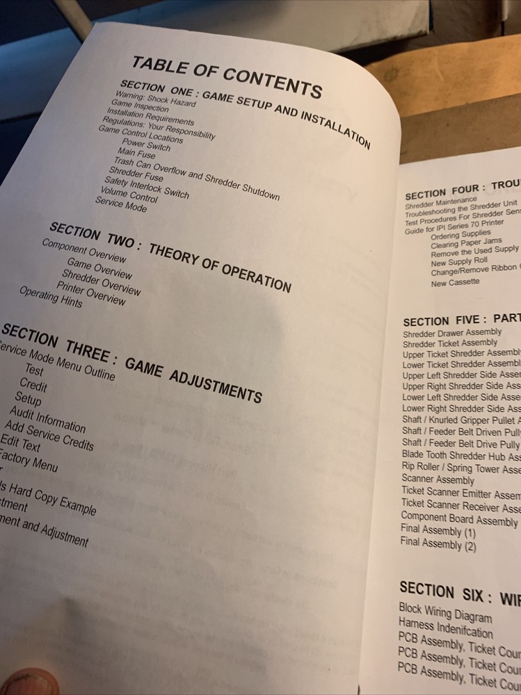 original arcade game owners manual Smart Ticket Center￼