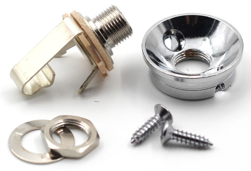 Electrosocket Jack Plate for Telecaster® with Switchcraft #11 Mono Jack - Chrome