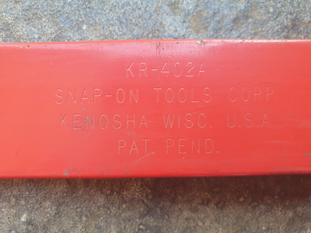 Snap-on Vintage KR-402A Tool Box Handle Roll Cab Handle Red Original