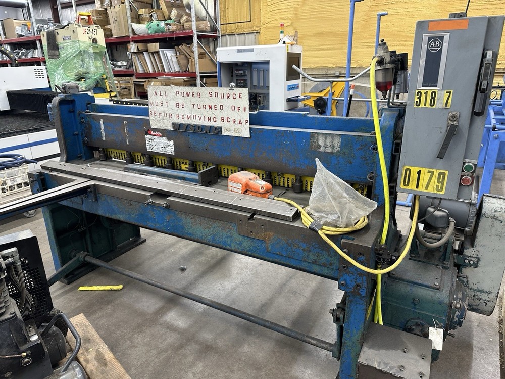 Wysong Sheet Metal Shear Manual Control Hydronic 6’