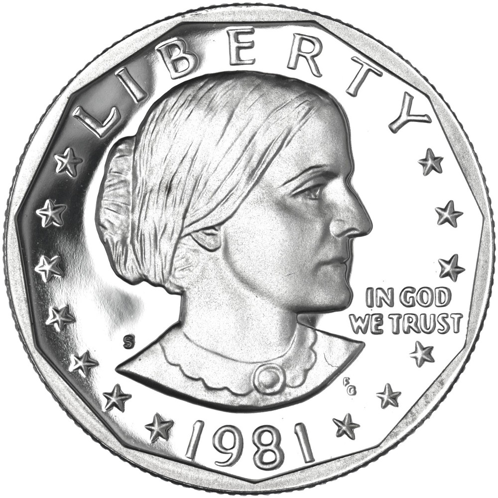 1981 S Susan B Anthony Dollar Gem DCam Proof CN-Clad Type 1 / First S