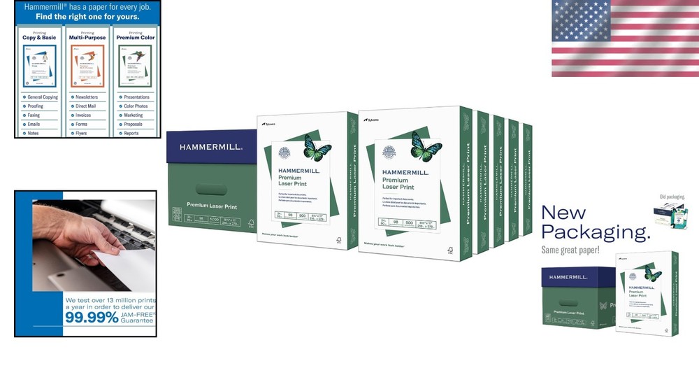 High-Quality 24lb Laser Print Paper - 5000 Sheets