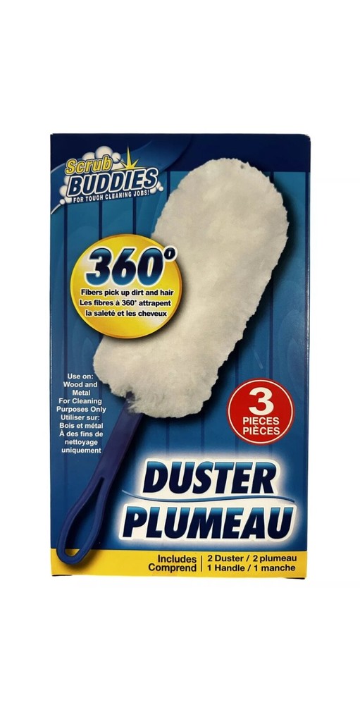 Scrub Buddies 360 Static Duster with Foldable Handle, Set of 3 Pieces Per Pack