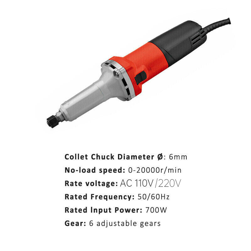 220V/110V Electric Straight Die Grinder Handheld Speed Grinding Machine Variable