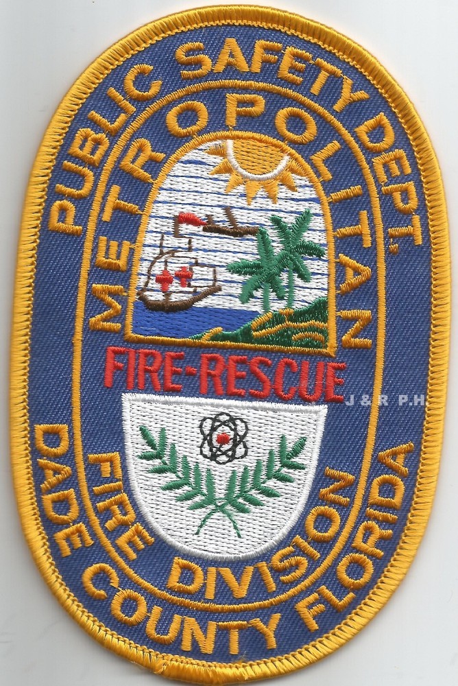 *NEW* Metro Dade County Fire Dept., Florida (3.25" x 5" size) fire patch