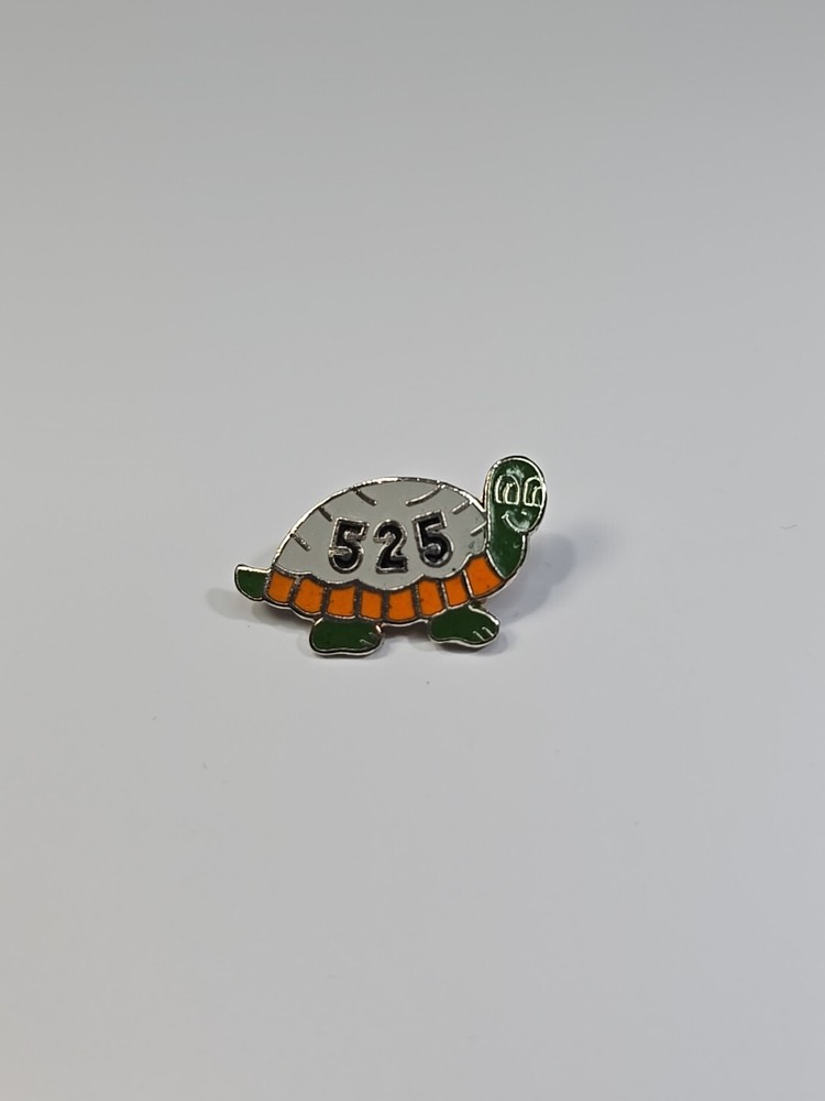 525 Turtle Bowling Score Lapel Pin Small Size