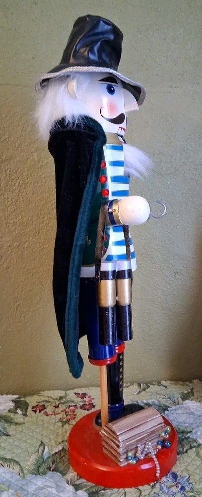 PIRATE NUTCRACKER w/ Peg Leg & Hat UNIQUE 22" DECORATION