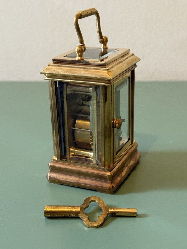 Bronze multi dial miniature carriage clock