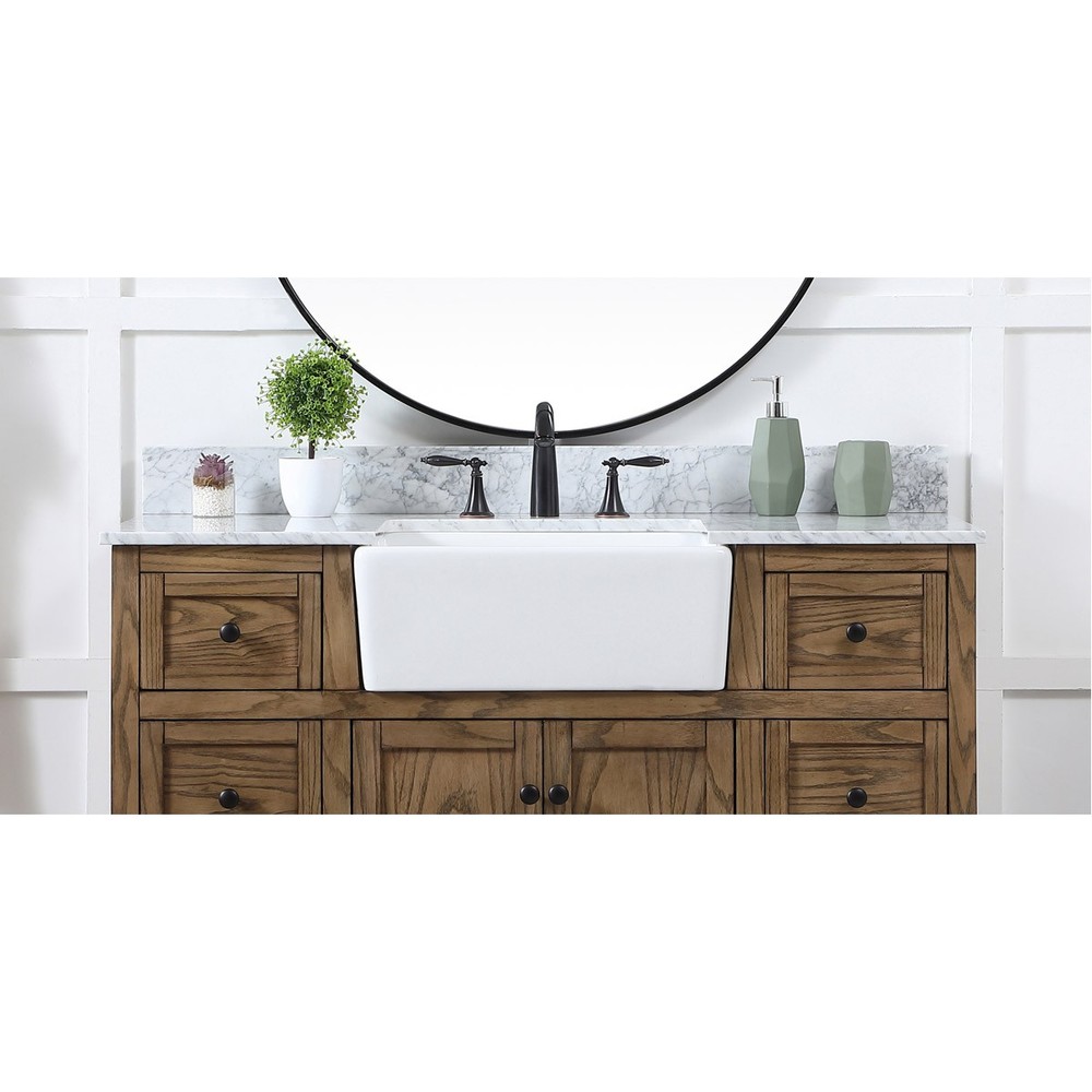 Elegant Lighting BS1248CRA Backsplash Vanity Carrara White
