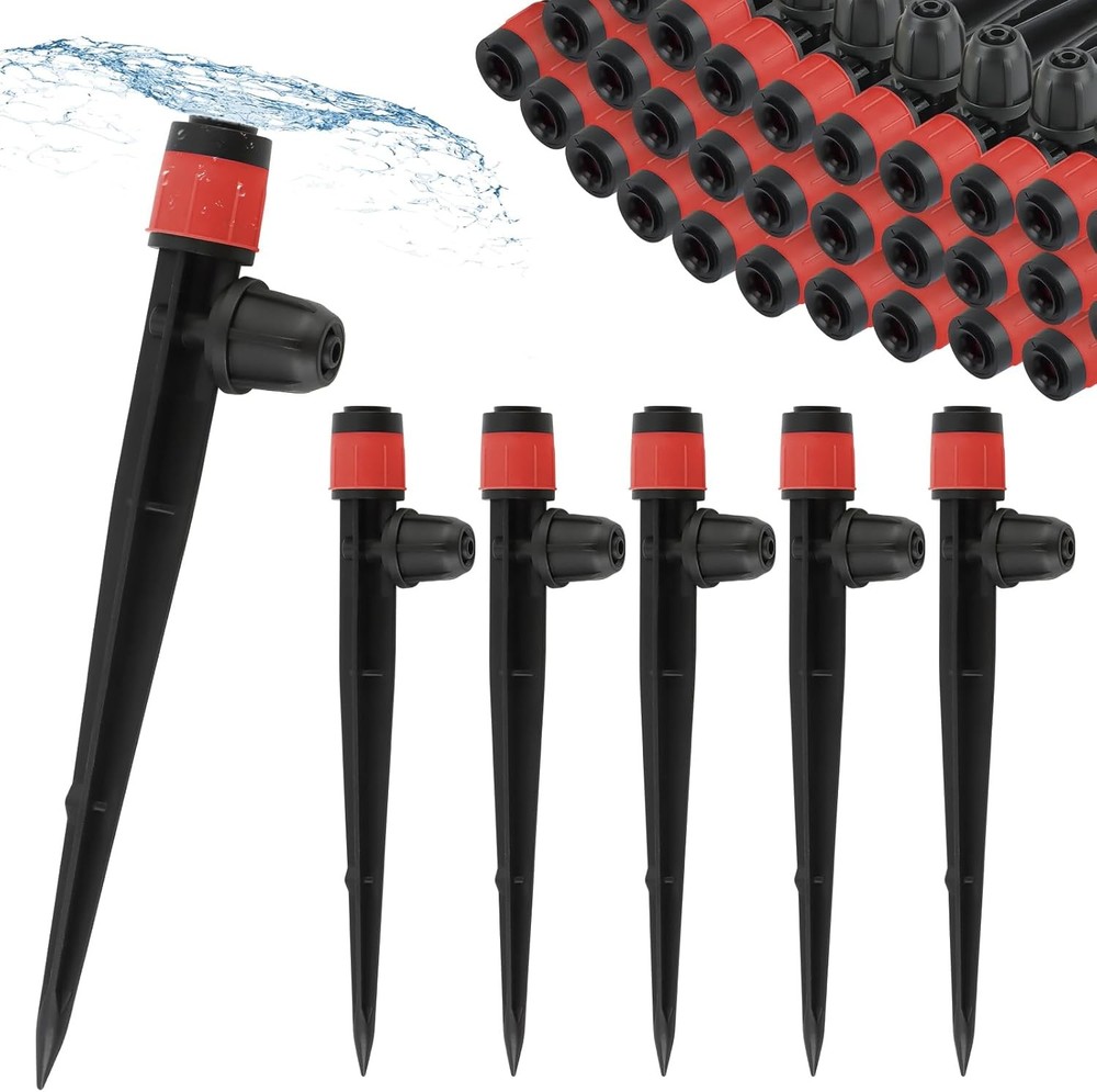 Adjustable Drip Irrigation Emitters 50pk 4/7mm