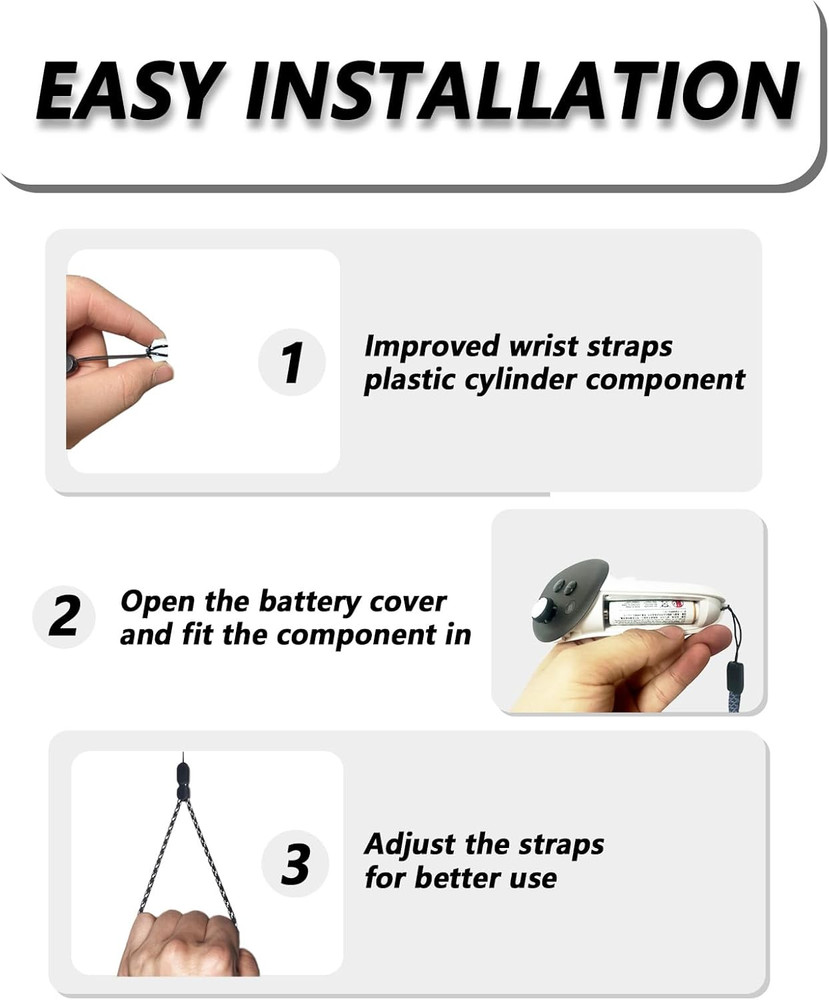 Improved Replacement Wrist Straps for Oculus Quest 3 Gen Controller, Sturdy Comf